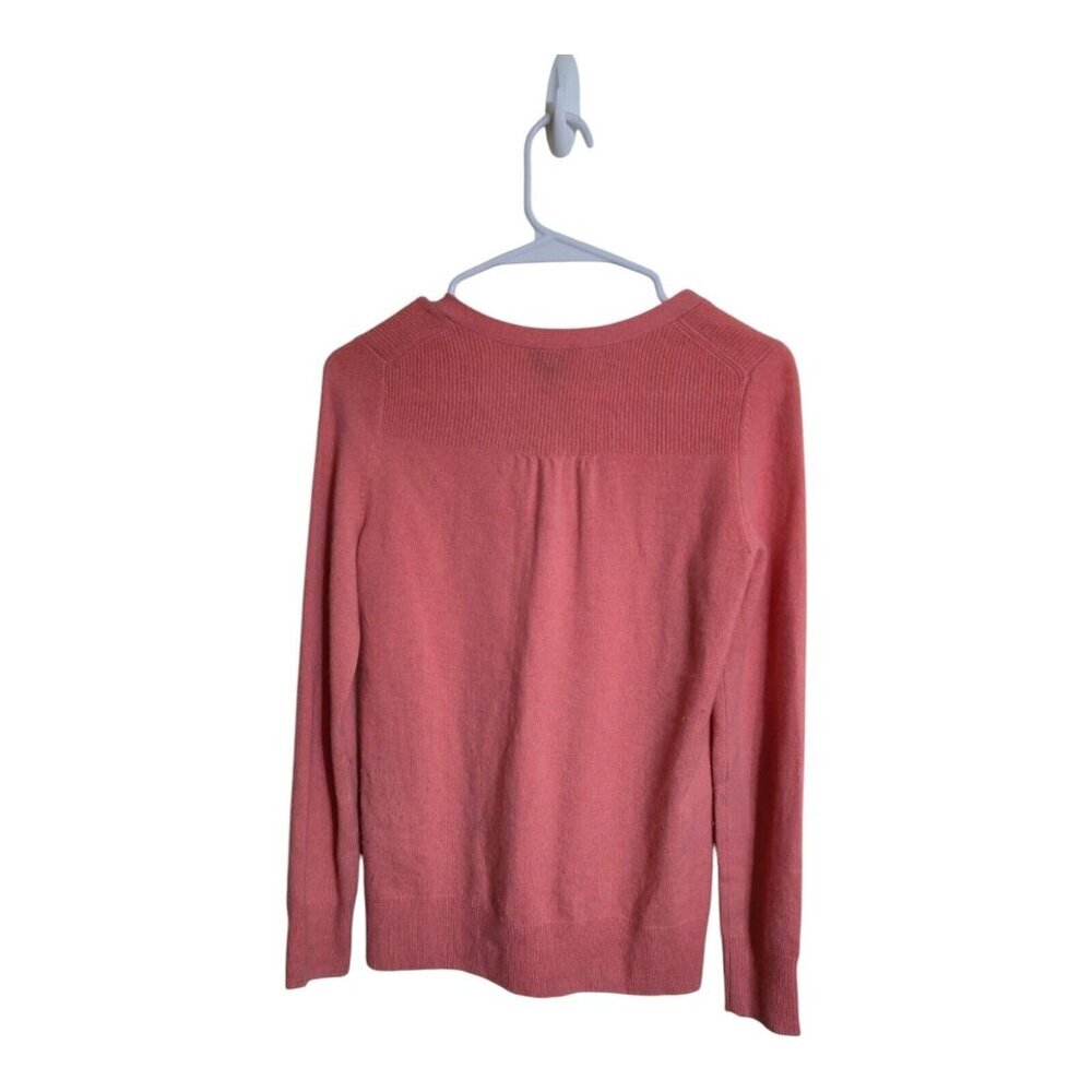Talbots Sweater Women S Pink Pure Cashmere Minimalist Preppy Career Cable Knit